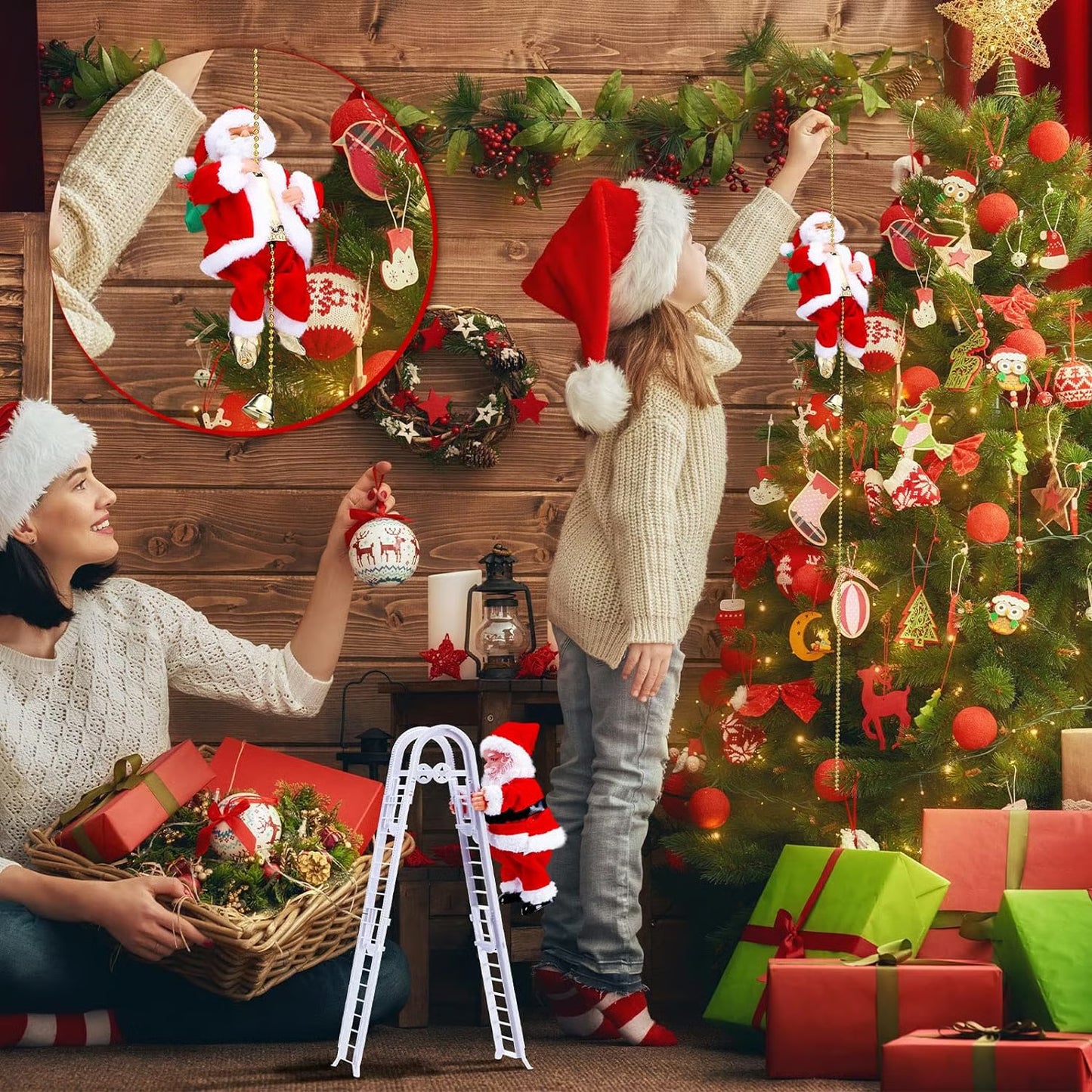 Early Christmas promotion Electric Santa Claus that goes up and down with music
