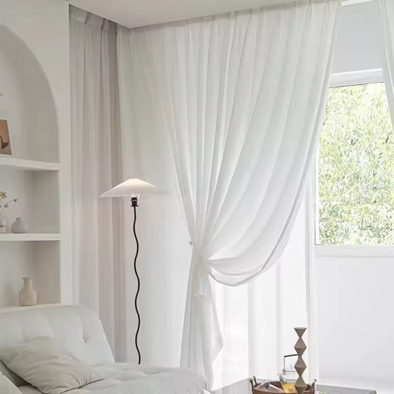 High-quality white tulle with thick thread - clean design