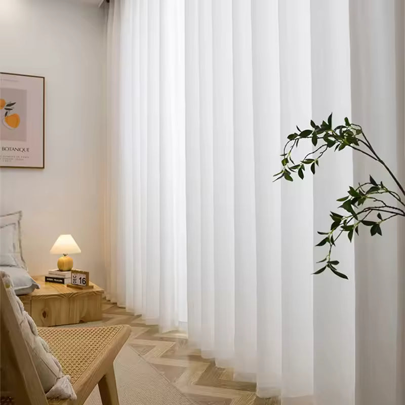 High-quality white tulle with thick thread - clean design